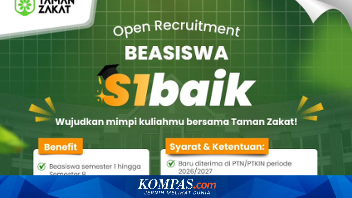 Pendaftaran Beasiswa S1 untuk Mahasiswa Baru 2026 Dibuka Hingga 15 Juni