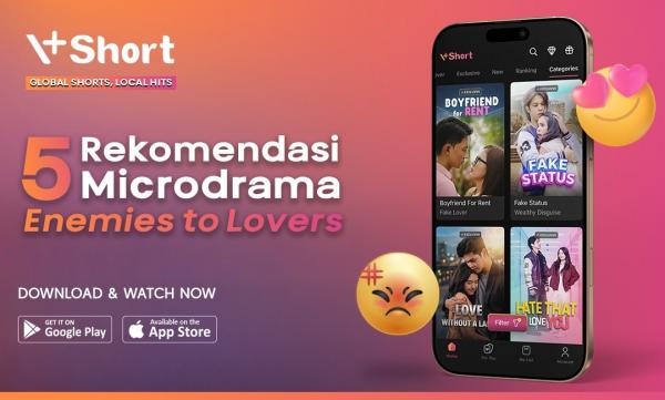 Rekomendasi Microdrama Bertema Musuh Menjadi Kekasih di V+Short