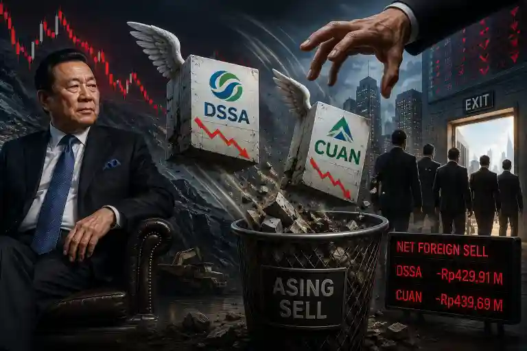 Tekanan Pasar Terhadap Saham DSSA dan CUAN, Arus Keluar Dana Asing Hampir Rp900 Miliar