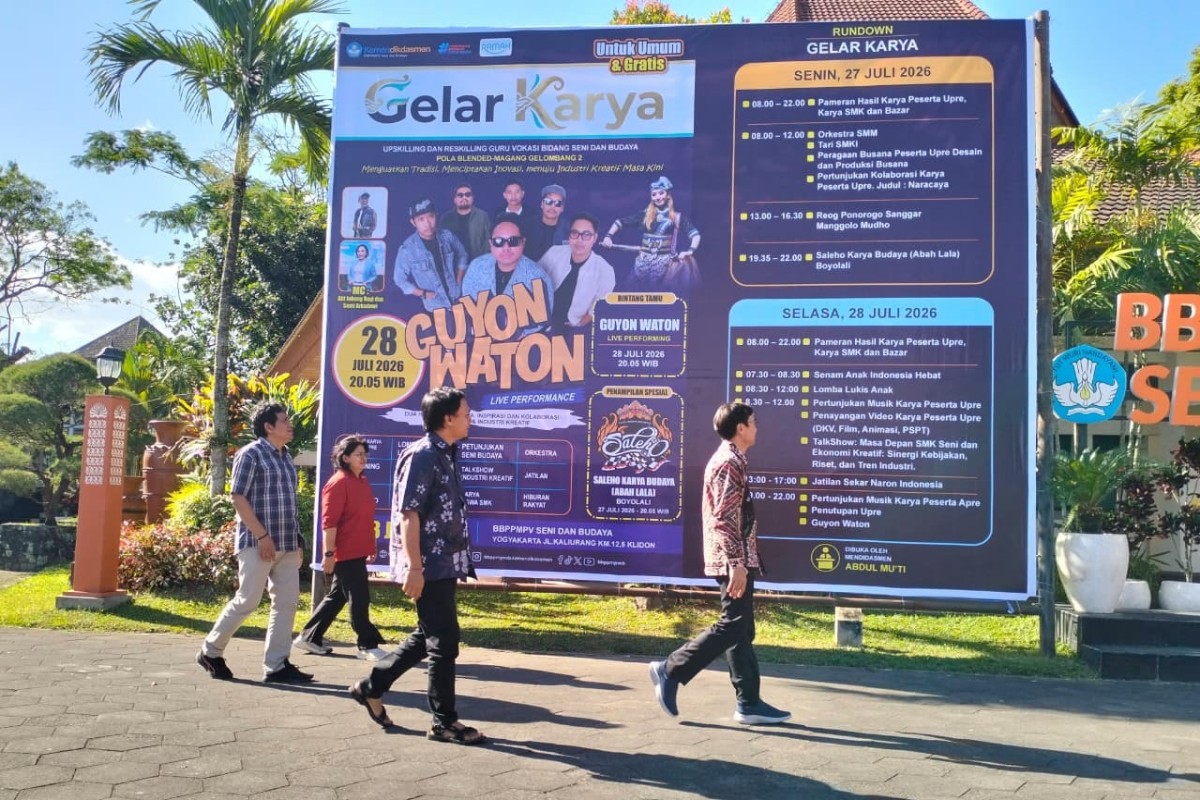 Gelar Karya Guru Vokasi 2026 di Sleman digelar gratis pada 27-28 Juli, menghadirkan pameran, seni pertunjukan, hingga Guyon Waton. /Istimewa.