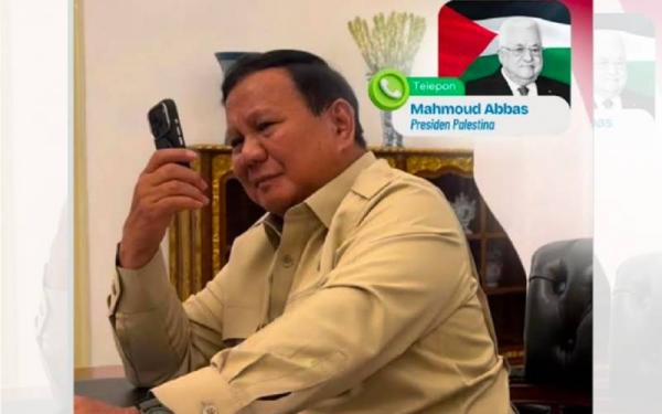 Prabowo Berkomunikasi dengan Mahmoud Abbas, Tegaskan Dukungan Indonesia untuk Palestina