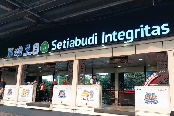 Peresmian Halte Setiabudi Integritas oleh Gubernur DKI Jakarta di Rasuna Said