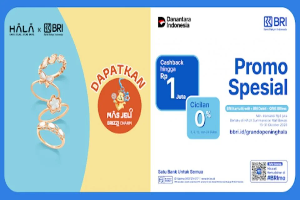 Promo Menarik BRI di HALA Summarecon Mall Bekasi, Cashback Hingga Rp1 Juta dan Cicilan 0%