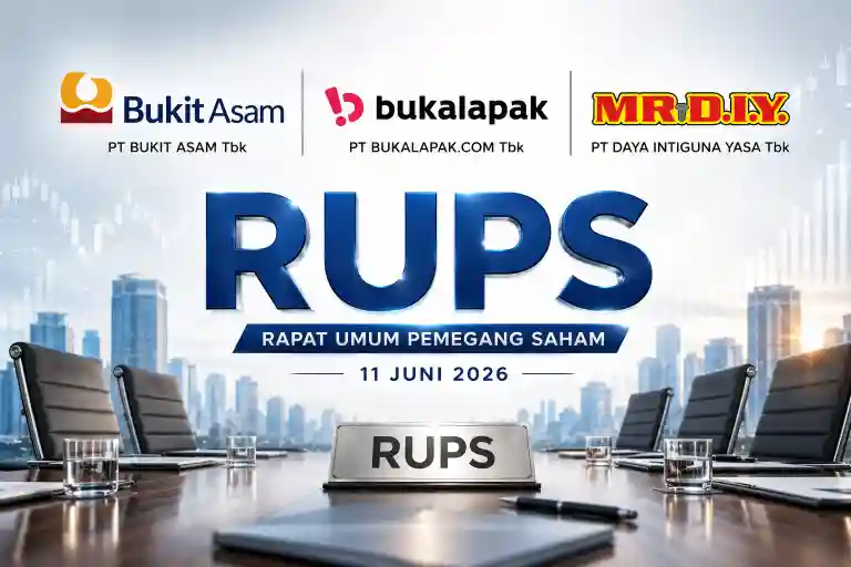 RUPS Penting Besok: PTBA, BUKA, dan PWON Siap Bahas Agenda Strategis