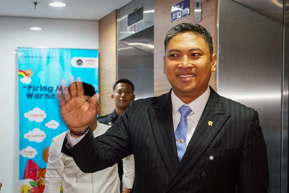 Kepala Badan Gizi Nasional Sudaryono tiba di kantor BGN, Menteng, Jakarta Pusat, 22 Juli 2026. Tempo/Ilham Balindra